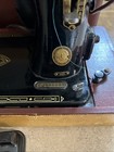 Vintage Singer Sewing Machine 99k Travel Case And Accessories  Tested Working