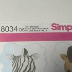 Simplicity 8034 Uncut Sewing Pattern Stuffed Animals Os Multi-color