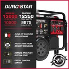 Durostar Ds13000mx 13 000w 10 500w Dual Fuel Portable Generator W  Co Alert