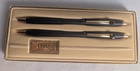 Vintage Cross Classic Black Pen   Pencil Set 2501 In Box With Inst  And Logos