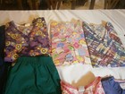 Lot 7 Xl Medical Uniform Scrubs Princess Navy Skirt Green Stretch Pants 5 Tops
