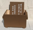 Ammo Box - 1000 Ball Cart  - Cal  58 - Green Wood Box - Civil War