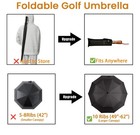 Luxury Wooden Handle Folding Windproof Golf Umbrella Large Portable Travel Rain