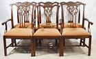 Lawsonia Chippendale Mahogany Dining Room Chairs  Set Of 6 Made In Philadelphia