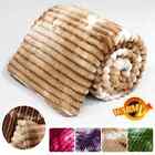 Soft Plush Fleece Bed Blanket Tie Dyeing Gradient Color Fluffy Sofathrow Blanket