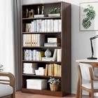 6-shelf Adjustable Wood Bookcase Storage Shelving Book Wide Bookshelf 71  Tall