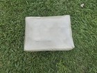 Vintage Silver Ottoman W  Cast Iron Ornate Metal Leg Good Condition Very Old