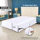 Queen Bed Skirt - Soft Quadruple Pleated Ruffle - Easy Fit With 16 Inch Tailored