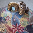 Vintage Satsuma Style Tureen W lid  Hand Painted Gold Gilded