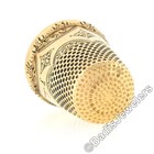 Antique 14k Rosy Yellow Gold Detailed Engraved Collectible Sewing Thimble