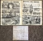 Jack The Ripper 1888 Police Newspaper  8 Pages    Ripper Murder Map    