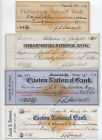 4 1880-82 Revenue Stamped Paper Checks Pa And Nj  y7801 