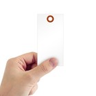 Smartsign 4 75x2 375 In Blank White Shipping Tags Metal Eyelet Size-5 7 5 Mil
