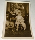 Rare Vintage American Christmas Tree   Toys Elephant Snapshot Photo  Tricycle 