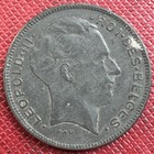 Belgium 1941 Zinc 5 Francs  Leopold Iii  French Text  Wwii Era  Km  129
