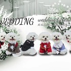 Dog Tuxedo Bow Tie Shirt Formal Suit For Wedding Christmas Pet Costume
