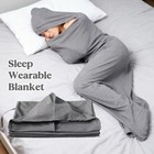 Wearable Hooded Blanket Sleep Pod 2-in-1 Full Body Sleeping Bag Cozy Wrap