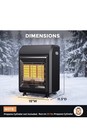 18000 Btu Portable Propane Heater Cabinet 3 Heat Settings Garage Patio Outdoor