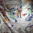 Vintage 1986 Ghostbuster Twin Bed Flat Sheet And Fitted Bright Colors Classic