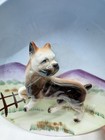 Vintage 6  Wales Japan Boxer Hanging Plate Plaque 3d Dog
