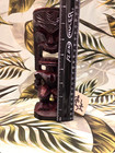 Vintage Hawaiian Tiki Statue Carved Wood W tag 8    Hawaii Souvenir Love Tiki