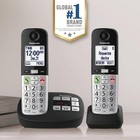 Panasonic Expandable Cordless Phone Answering Machine Call Block 2 Handset Black