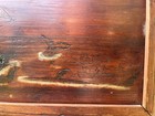 Antique 19th Century Incised Wood Nautical American Whaling Scene Folk Art