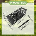 4pcs Grave Cemetery Vases With Spikes 12 Inch  Graveside Flower Holder  Grave   
