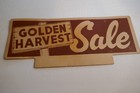 Vintage Golden Harvest Sign Advertising Paper Sign Store Fruit Double Sided