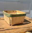 20 Vintage Wood Slat 1 Qt Berry Baskets Box Green Trim Fruit Farm Storage Decor