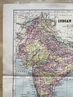 Antique Map Of The Indian Empire Circa 1880 Inset Indonesia
