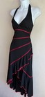 Vintage 90s Y2k Finesse Halter Asymmetrical Dress M Goth Vamp Bratz Romantic 