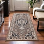 Superior Indoor Runner Rug  Plush Area Carpet - Traditional Oriental Medallion