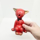 Vtg Ceramic Japan Sitting Cat Incense Candle Burner Smoker Mcm Rare