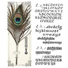 Vintage Peacock Feather Pen Set Antique Calligraphy Writing Quill Ink Dip Pen 
