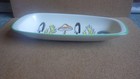 Vintage 1958 Mid Century Upsala Ekeby Sweden Berit Ternell Mykolo Oval Dish Bowl