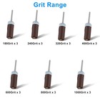 21x Sanding Drum 1 8  Shank 180-1000 Grit Sander Sleeves For Dremel Rotary Tool