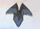 Palestinian Embroidered Shawl   Handmade Tatreez   Large Wrap Scarf    82 x51 