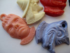 Vintage Plastic Monster Frankenstein wolf witch Gumball Prize Charm Lot