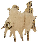 Antique 19th Century Die-cut Scrap Children On Donkeys Victorian Paper Ephemera