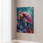 Sea Turtle Canvas Wall Art vibrant Ocean Life Posters colorful Turtle Printing