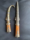 Set 2 Handmade Khanjar Dagger Moroccan Jambiya Bone Handle Decoration 14    10 