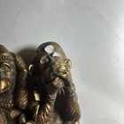 Vtg 3 Wise Monkeys See Hear Speak No Evil Sculpture Decor Art 