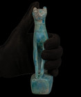 Authentic Ancient Egyptian Cat Bastet Rare Statue Goddess Of Protection Egypt Bc