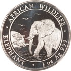 2010 Somalia 100 Shillings 1 Oz  999 Sil African Elephant Facing Left  Ngc Ms-69
