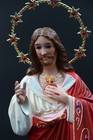 Statue Sacred Heart Jesus Religious Figurine  Glass Eyes  Religious  48cm 19inch