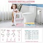 Secure Pink Toddler Potty Training Seat With Adjustable Step Stool Ladder Chair