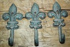 100 Cast Iron Antique Style Rustic Fleur De Lis Coat Hooks Hat Hook Rack Towel 