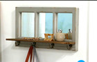 Emryn House Wooden Wall Shelf With Mirrors 27  X 9  Vintage Look