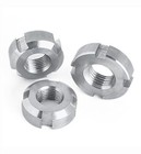 304 Stainless Steel Round Slotted Nuts M10 M12 M14 M16 M18 M20 M22 M24 M30-m50